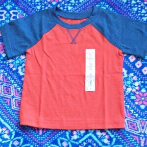 JUMPING BEANS baby boy red/navy blue t-shirt, 12 month,  k-335